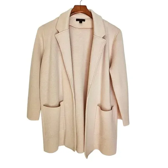J. Crew Blush Pink Sophie Open Front Sweater Blazer - Picture 2 of 6